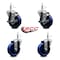 Service Caster 4'' Solid Poly Wheel Swivel 7/16'' Grip Ring Stem Caster Set 2 Brakes, 4PK SCC-GR20S414-SPUS-TLB-716138-2-S-2 - alternate 5